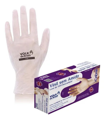 LUVA DE PROTEÇÃO VINIL SEM AMIDO VOLK C.A 41.546