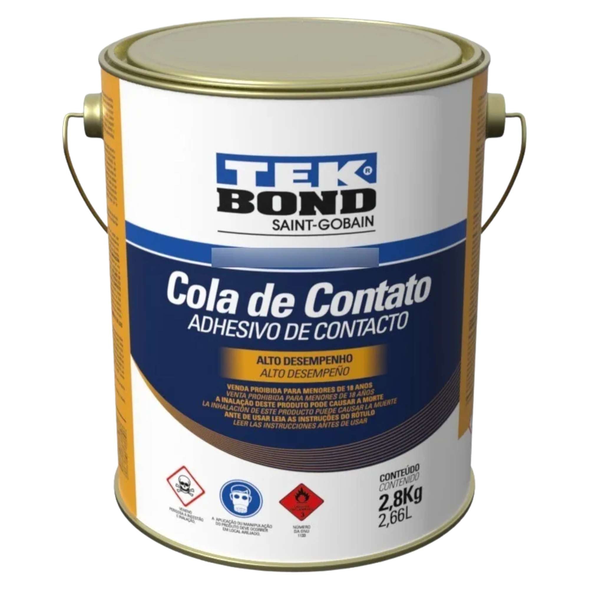 COLA CONTATO TEKBOND LAMINADO 2,8KG 2,66L.