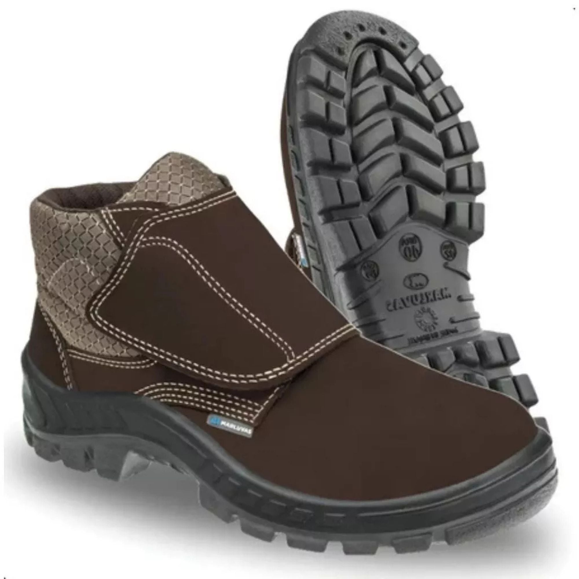 BOTINA MARLUVAS VELCRO 50B26 NOBUCK BICO PVC C.A 43.273